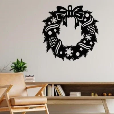 Mẫu Vòng Nguyệt Quế Trang Trí Giáng Sinh 3D Độc Đáo