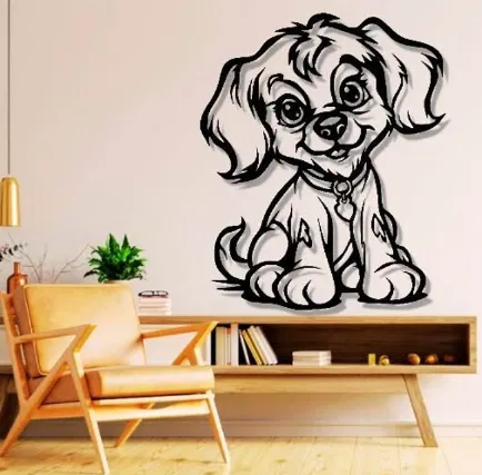 Tranh Chó Con Dễ Thương 3D - Trang Trí Nhà Cửa Độc Đáo - Image 1