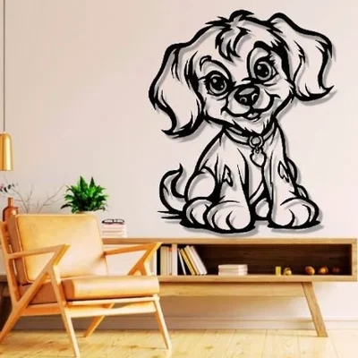 Tranh Chó Con Dễ Thương 3D - Trang Trí Nhà Cửa Độc Đáo