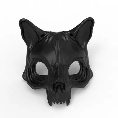 Mặt nạ sọ mèo in 3D để Cosplay & Halloween