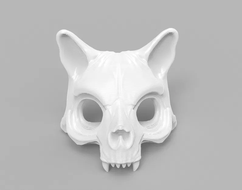 Mặt nạ sọ mèo in 3D để Cosplay & Halloween - Image 3