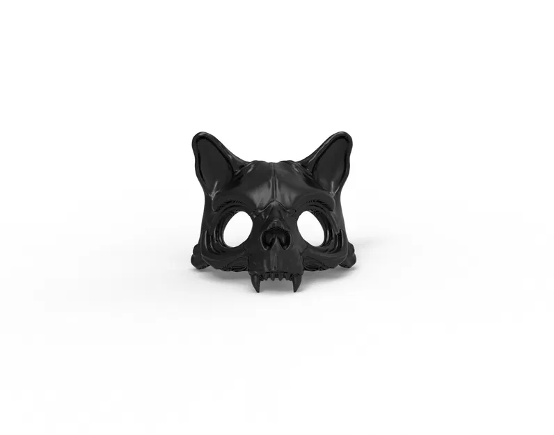 Mặt nạ sọ mèo in 3D để Cosplay & Halloween - Image 5