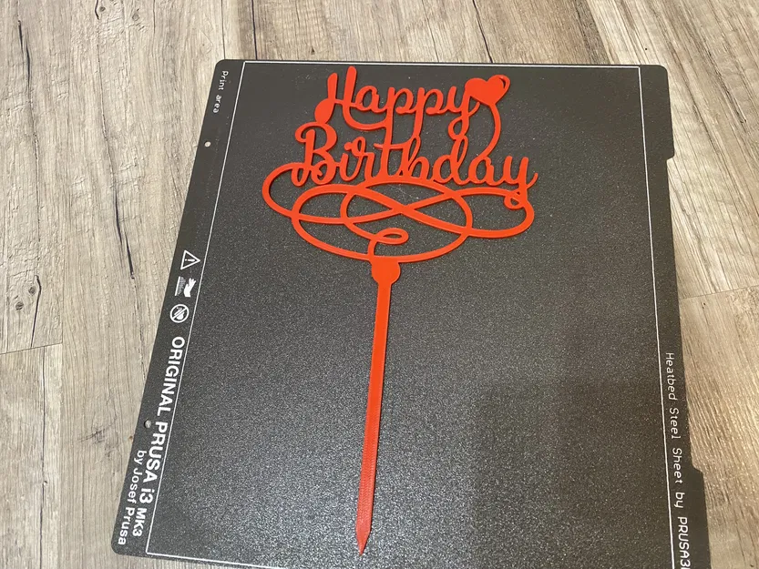 Đế Cắm Bánh "Happy Birthday" In 3D Đẹp Mắt - Image 1