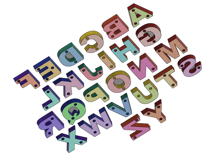 Chữ cái & số có khoang gắn nam châm (Fridge Magnets) - Image 3