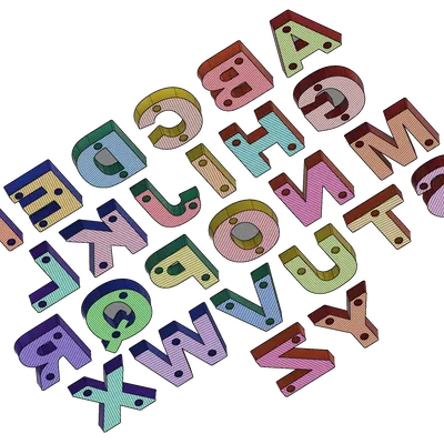 Chữ cái & số có khoang gắn nam châm (Fridge Magnets)