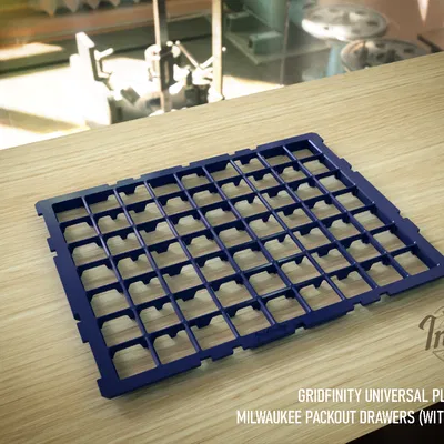 Tấm Gridfinity Universal cho ngăn Milwaukee Packout – hợp Slim & Regular