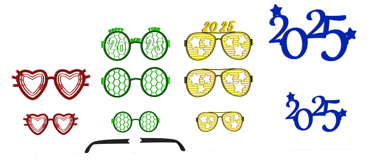 Kính 3D tái sử dụng Năm Mới 2025 - Image 2