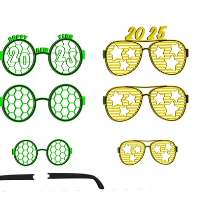 Kính 3D tái sử dụng Năm Mới 2025