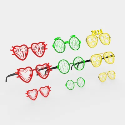 Kính 3D tái sử dụng Năm Mới 2025