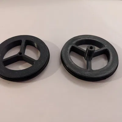 Bánh Xe 3D Cho Động Cơ N20 Trục D 3mm (Có Vòng Cao Su)