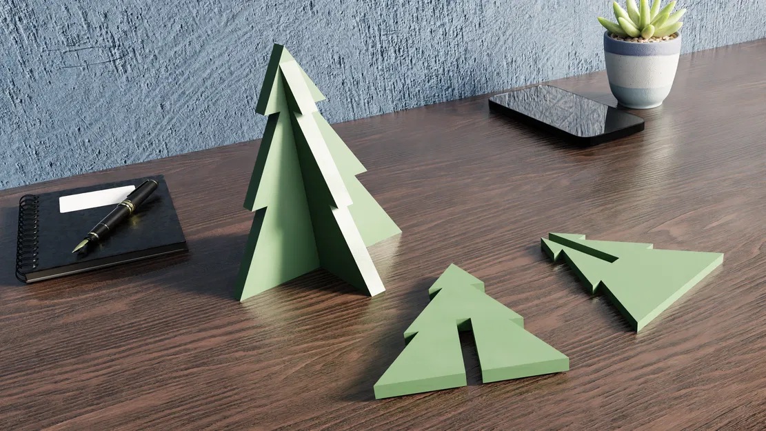 Cây Thông Noel 3D Độc Đáo, Dễ In & Trang Trí - Image 1