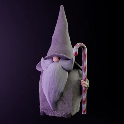 Gnome Giáng Sinh cầm kẹo gậy (Christmas Gnome with Candy Cane)