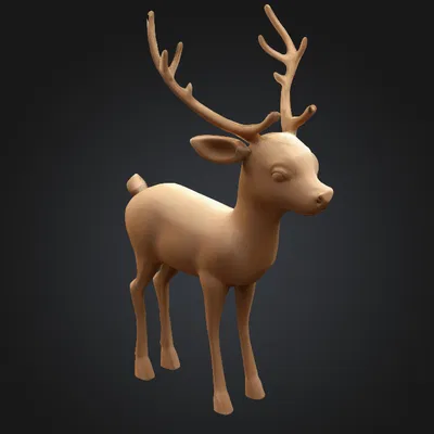 Tượng Tuần Lộc Giáng Sinh 3D Dễ Thương - Vật Trang Trí & Quà Tặng