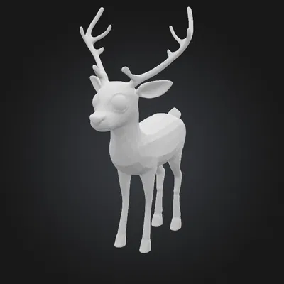 Tượng Tuần Lộc Giáng Sinh 3D Dễ Thương - Vật Trang Trí & Quà Tặng