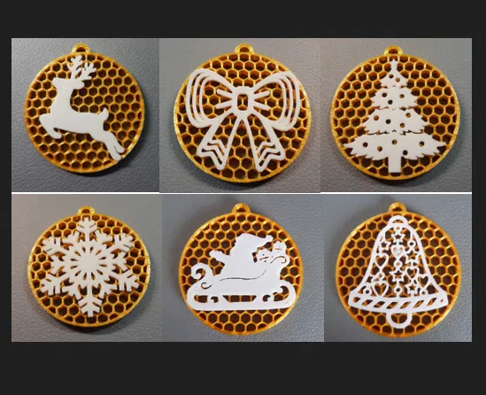 Phụ Kiện Giáng Sinh Tổ Ong: Trang Trí Cây Thông & Thiệp Tặng Quà Độc Đáo - Image 1