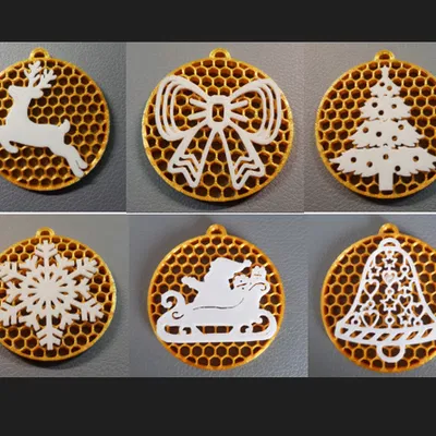 Phụ Kiện Giáng Sinh Tổ Ong: Trang Trí Cây Thông & Thiệp Tặng Quà Độc Đáo