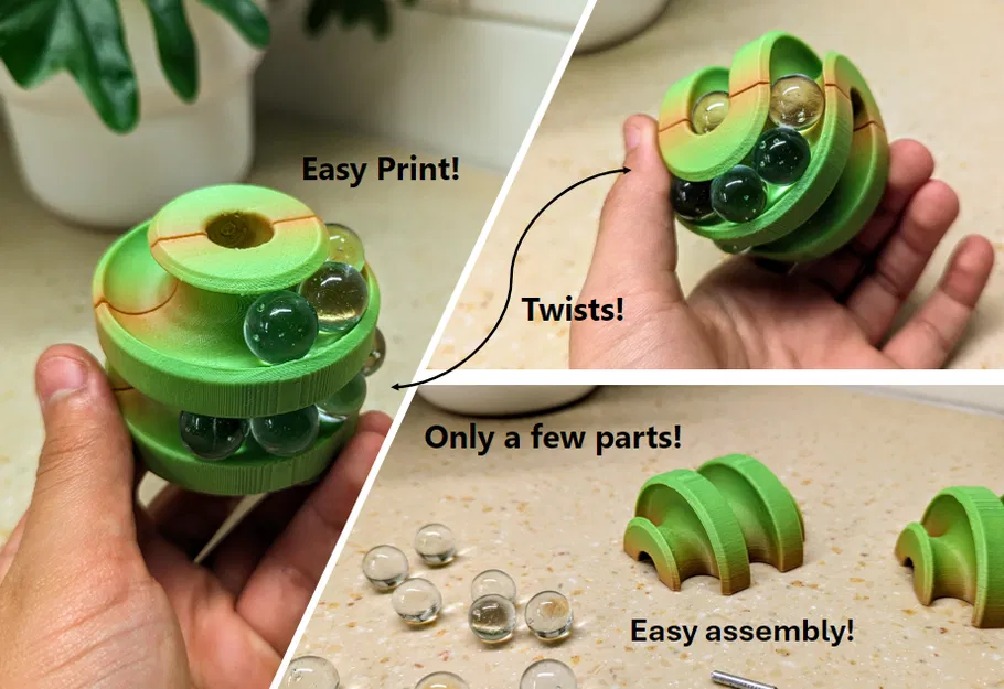 Marble Ball Fidget/Puzzle – Đồ chơi xoay kèm thử thách xếp bi - Image 1