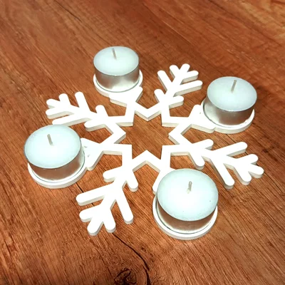 Chân Nến Hình Bông Tuyết 3D Độc Đáo Cho Mùa Lễ Hội