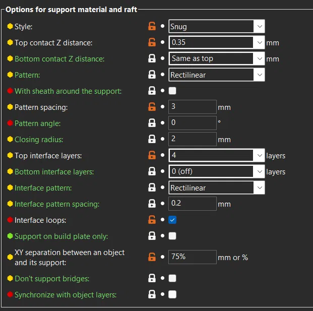 Thiết lập Support tốt nhất cho Prusa Mk3/S/S+ trên PrusaSlicer - Image 3