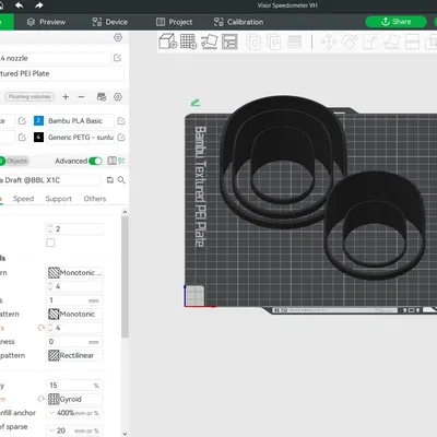Bộ 5 Gauge Visors cho Vanderhall Carmel