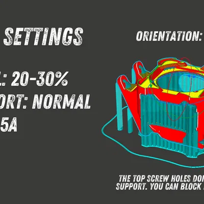 DUCKYMOUNT - Ngàm gắn DJI Action 2 cho drone FPV