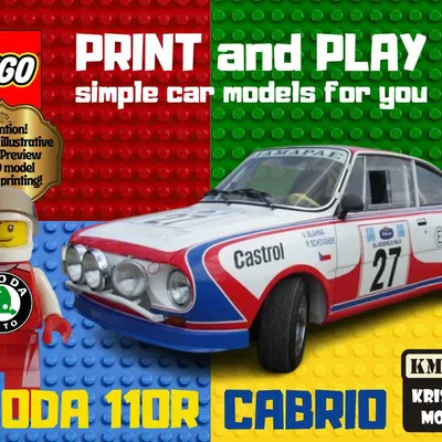 Mô hình LEGO Skoda 110 R Cabrio - Tự in và lắp ráp
