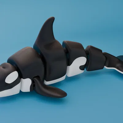 Cá voi sát thủ Orca articulated (singlecolor & multicolor) print-in-place