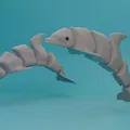Cá Heo Khớp Nối (Articulated Dolphin) In Liền Khối - Thumbnail 4