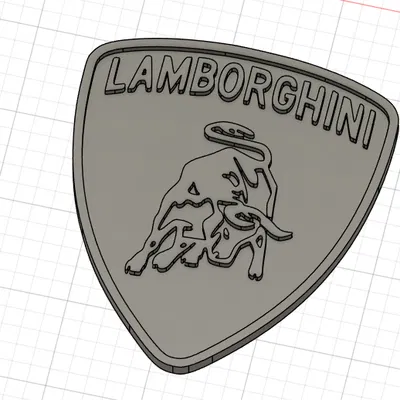 Mô Hình Logo Lamborghini 3D In Sắc Nét