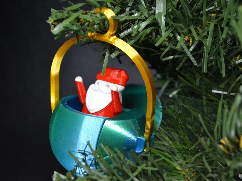 Ornament Ông Già Noel Pop-up – Quà Noel/Xmas, Đồ chơi, Bauble hoặc Trang trí - Image 2