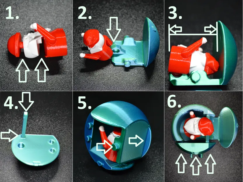 Ornament Ông Già Noel Pop-up – Quà Noel/Xmas, Đồ chơi, Bauble hoặc Trang trí - Image 5