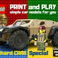 Mô hình xe quân sự LEGO Panhard CRAB phiên bản in 3D - Thumbnail 1