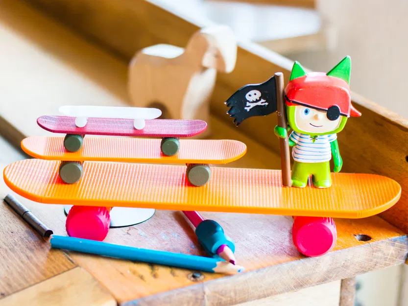 Finger Skateboard Bền Bỉ V2 – In Trọn Bộ, Lăn Mượt, Dễ Scale - Image 1