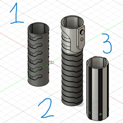 Phụ Kiện Lightsaber Lắp Ráp 3D - Tăng Vẻ Hầm Hố