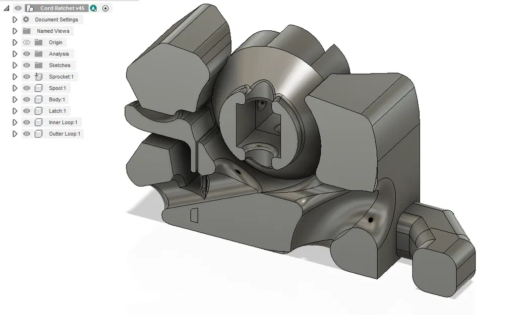 Cơ cấu siết dây Print-in-Place dạng ratchet – Đối xứng, không cần supports - Image 9