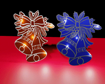 Chuông Giáng Sinh 3D - Trang Trí Noel Ấm Áp