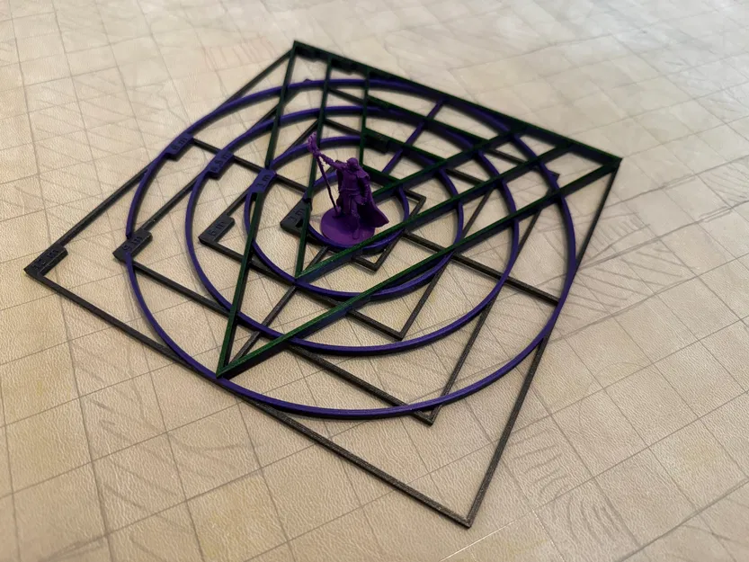 Marker sát thương Spell AoE (Area of Effect) cho game tabletop RPG - Image 3