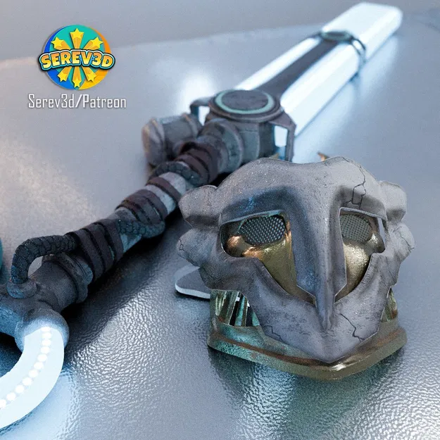 Mặt nạ Ekko Arcane – cosplay prop đeo được LoL – Serev3D - Image 2