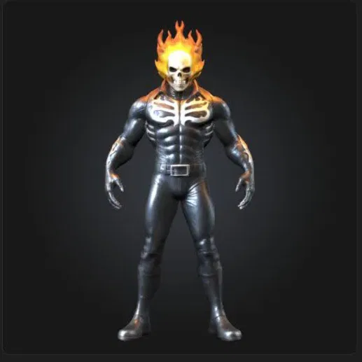 Mô Hình 3D Ghost Rider - Tượng Nhân Vật Marvel Siêu Ngầu - Image 1