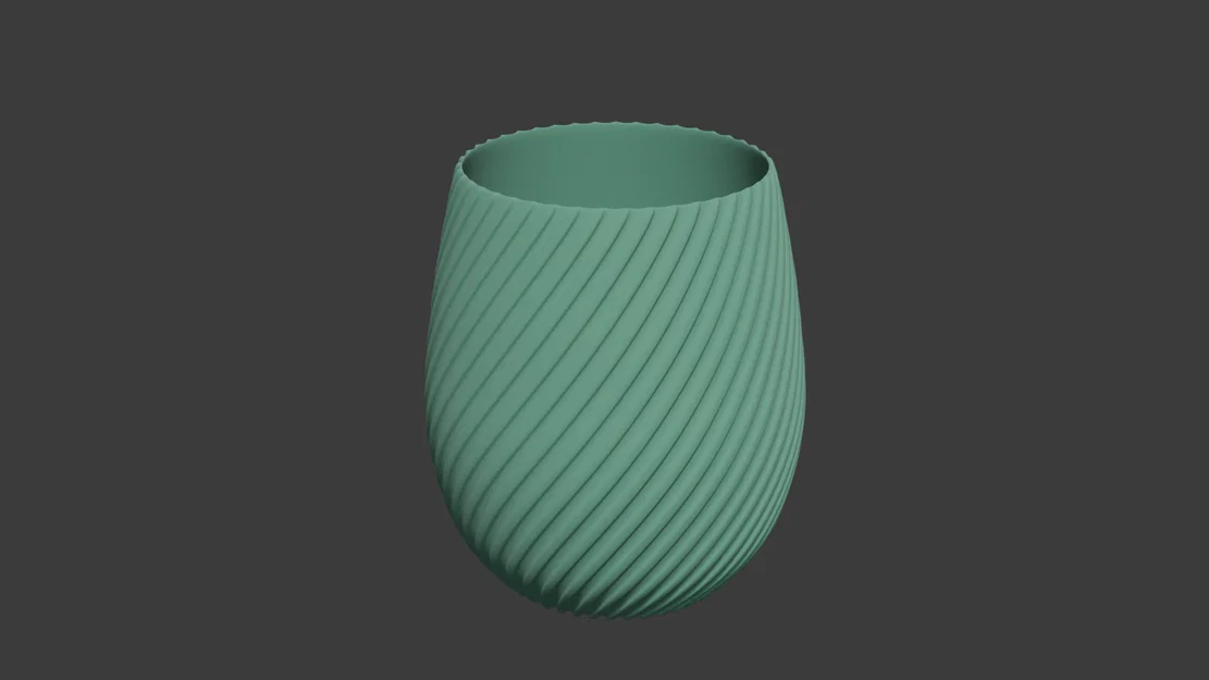 Cup – Ly hoạ tiết đường xoắn, hỗ trợ Vase Mode - Image 2