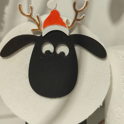 Nón Giáng Sinh Sừng Tuần Lộc Cho Giá Đỡ Giấy Vệ Sinh Cừu Shaun