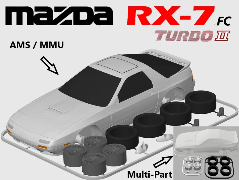 Kit Card Mazda RX-7 Turbo II (FC3S) tỉ lệ 1:24 - Image 1