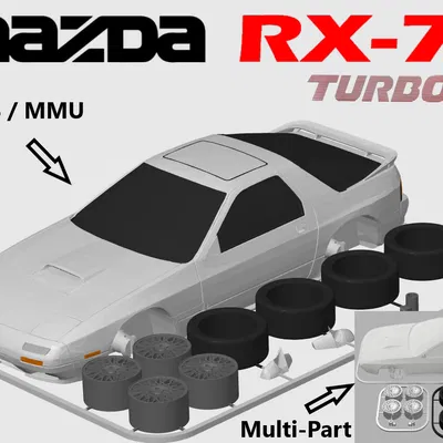 Kit Card Mazda RX-7 Turbo II (FC3S) tỉ lệ 1:24