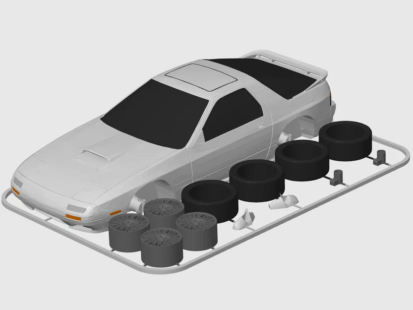 Kit Card Mazda RX-7 Turbo II (FC3S) tỉ lệ 1:24 - Image 2