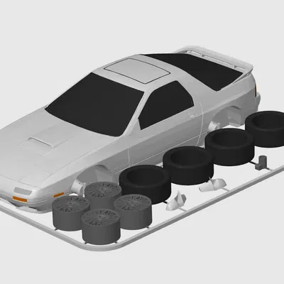 Kit Card Mazda RX-7 Turbo II (FC3S) tỉ lệ 1:24