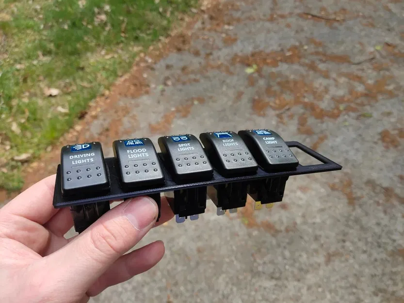 Khay Gắn 5 Công Tắc Xe Hơi Chuẩn DIN - Image 2