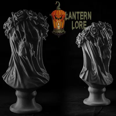 Tượng Bán Thân Vải Rủ & Hoa Hồng (Pre Supported)