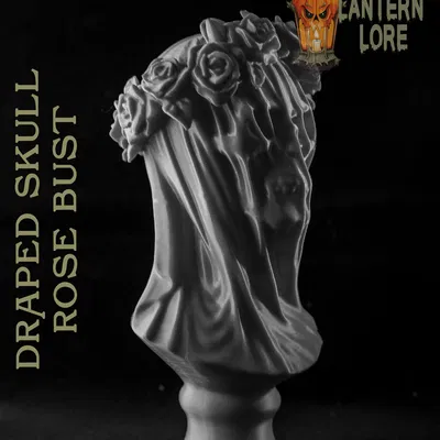 Tượng Bán Thân Vải Rủ & Hoa Hồng (Pre Supported)