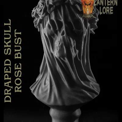 Tượng Bán Thân Vải Rủ & Hoa Hồng (Pre Supported)