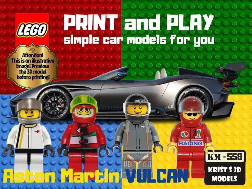 Xe LEGO Aston Martin Vulcan - Mô hình siêu xe in 3D - Image 1
